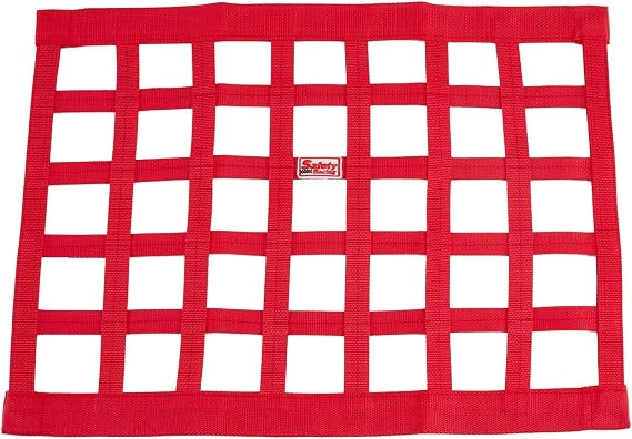 سباق السلامة 18 × 24 شبكة نافذة نمط الشريط الأحمر ، نايلون / بوليستر