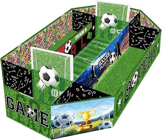 Soccer Party Supplies Kit, Tailgating Birthday & Party Food Tray Set, 2026 Soccer Game Day Party Decorations & Favors,23.6" L x 12.2" W x 3.5" H