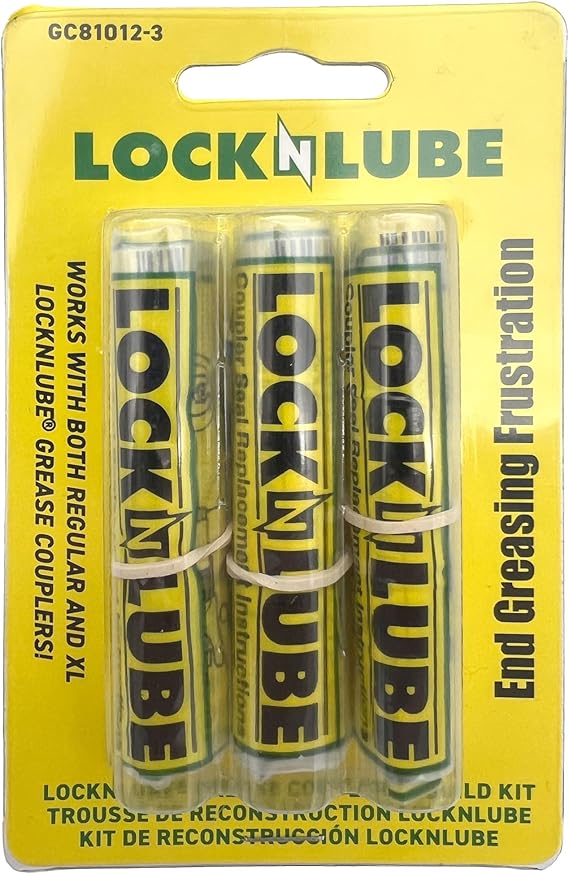 مجموعة إعادة بناء مقرن LockNLube، عبوة من 3 قطع. قم بإطالة عمر وصلة الشحوم الخاصة بك عن طريق استبدال الختم والفكين الفولاذيين. العودة إلى التشحيم بشكل أسرع مع وقت توقف أقل!