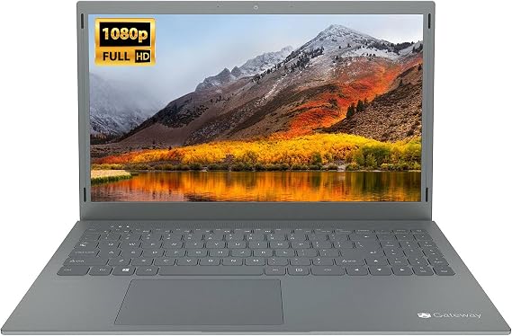 2021 بوابة 15.6 & quot؛ FHD Ultra Slim Notebook ، Intel Pentium Silver Quad Core ، 4GB RAM ، 128GB Storage ، تم ضبطه بواسطة THX Audio ، 1.0MP Webcam ، HDMI ، Windows 10 S, Microsoft 365 Personal 1 - السنة ، أسود