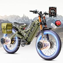 eAhora 2026 Latest Romeo Pro 3/2/Pro 6000W/52Mph 4000W/46Mph Dual Motor Electric Bike for Adults, 60V/80Ah 52V/70Ah 300+Miles Long Range Ebike 26*4.0 Fat Tire Full Suspension Off-Road Ebike