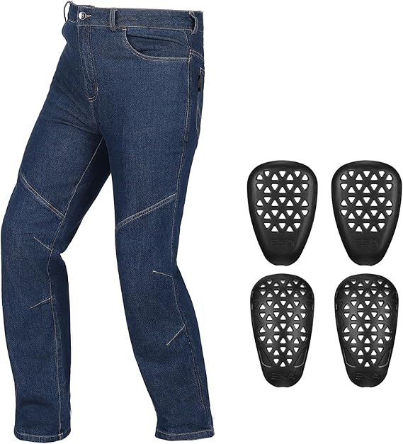 KEMIMOTO Motorcycle Pants for Men and Women. Stretch Fabric Casual Motorcycle Jeans for Motorcycle Riding, Commuting, Touring
