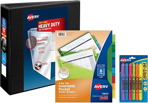 Avery Dividers for 3 Ring Binders 8 Tab Binder Dividers Plastic Binder Dividers 81