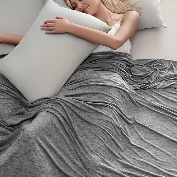 covacure Cooling Blanket, 80'' *60'' Extra Large Arc-chill Cooling Fiber Summer Blankets, Double-Sided Lightweight Cool Blanket for Night Sweats Adult Hot Sleeper, Breathable & Comfortable