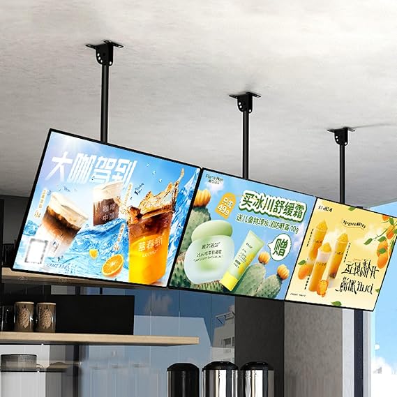 Ultra Slim Snap Frame Led Light Box, Led Magnetic Menu Board Signs, Wall Mounted Restaurant Advertising Backlit Light Frame, Led Backlit Menu Board Screen for Shops, Cafes(50x100cm)