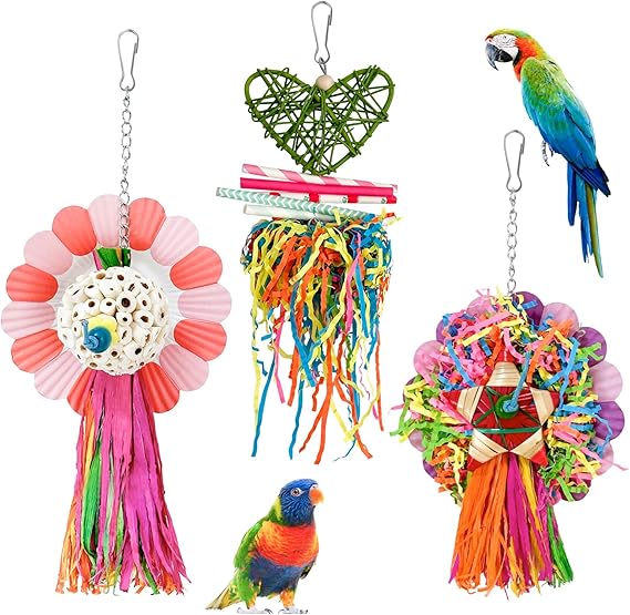 ألعاب الطيور ، 3PCS Natural Corn Cob Bird مضغ ألعاب الطيور البحث عن ألعاب للببغاوات الصغيرة والمتوسطة ، المخاريط ، Cockatiel ، Lovebird Cockatiel