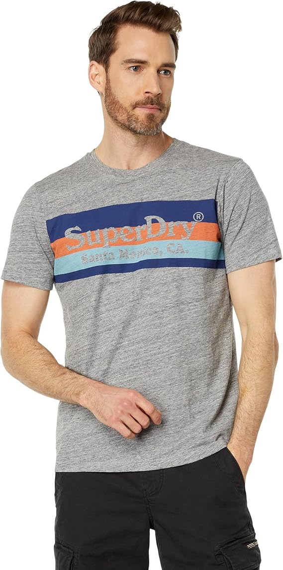 Superdry Vintage Venue Tee Athletic Gray Marl MD