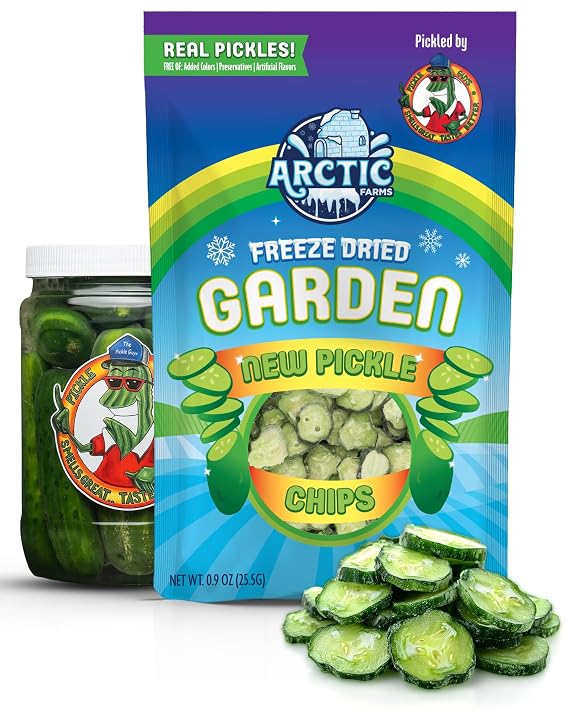رقائق مخلل جديدة مجففة بالتجميد من Arctic Farms (بحد أدنى من الملح) (رقائق أكياس كبيرة)