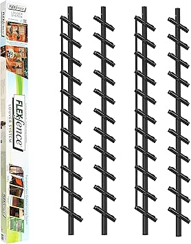 نظام Versa Fence Louver الزخرفي ، مثالي للحدائق والباحات والمساحات الخارجية ، للاستخدام الداخلي والخارجي ، 2 Pack