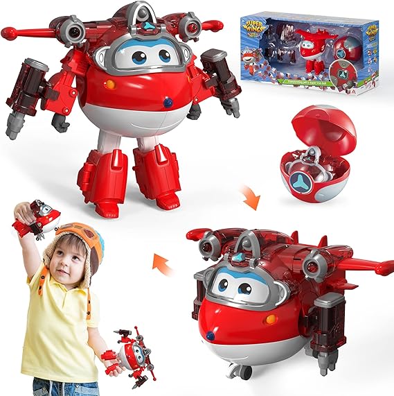 ألعاب Super Wings مجسمة متحركة مقاس 5 بوصات روبوت طائرة قابلة للتحويل تم تطويرها للأطفال 3+ هدايا عيد ميلاد للأطفال