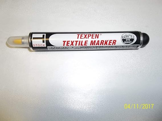 Lot of 12 Dykem #13060 Texpen Textile T Stock FINE tip YELLOW rapid dry marker