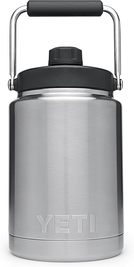 YETI Rambler فراغ معزول الفولاذ المقاوم للصدأ نصف إبريق غالون مع MagCap ، الفولاذ المقاوم للصدأ