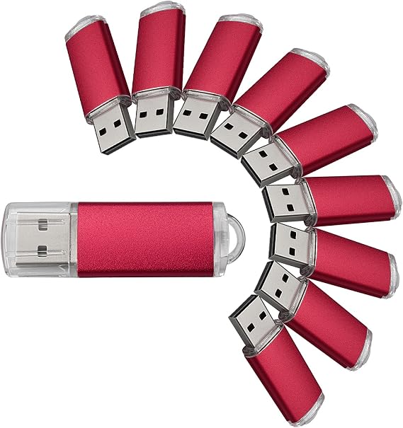 10 عبوات USB فلاش 2 جيجا بايت 2 جيجا بايت فلاش حزمة USB 2.0 USB ذاكرة عصا حمراء