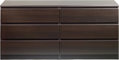 Tvilum Scottsdale 6 Drawer Double Dresser Finish: Coffee
