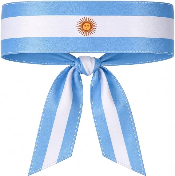 World Cup 2026 Soccer Headband - National Flag Tie Headband for USA Mexico Brazil Argentina Fans - Breathable Sweatband for Football Game Day Watch Parties Patriotic Accessories