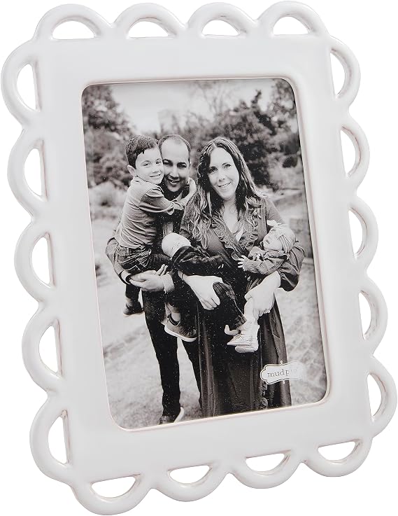 Mud Pie Ceramic Scallop Frame, Large