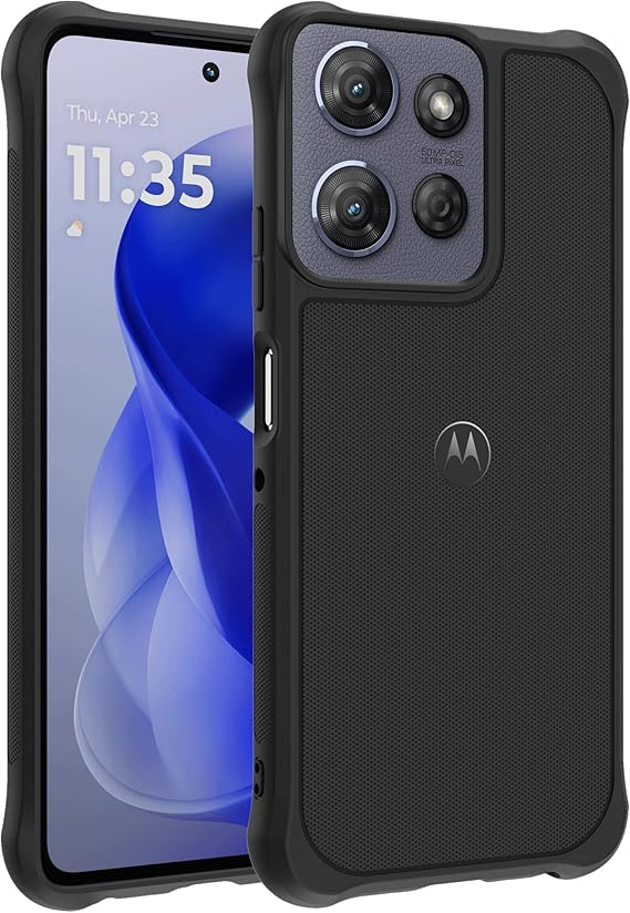 Motorola Moto G Power (2025/2026) Rugged Protective Case- Black - Precision fit,Military Grade Shock Absorbing Cover for Enhanced Phone Grip, Drop Protection