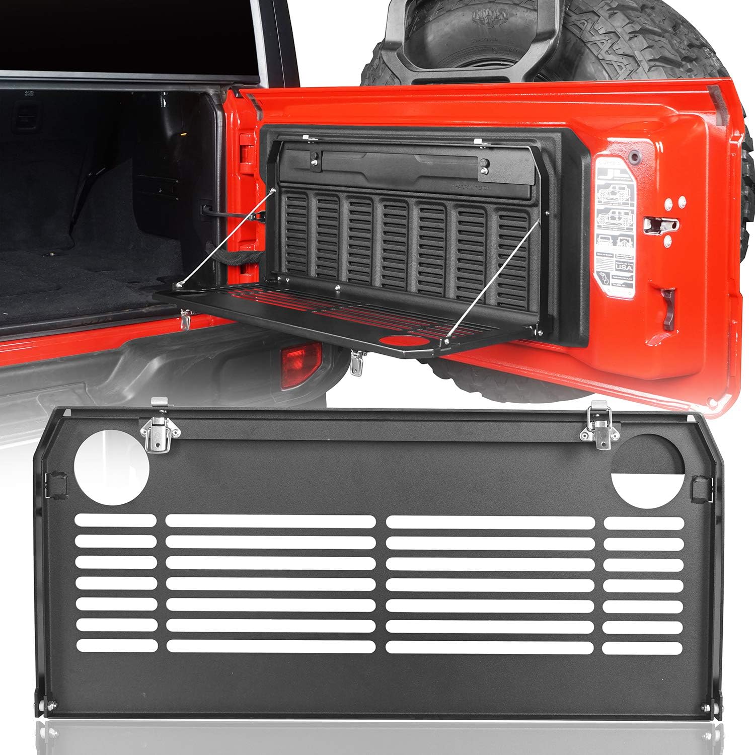 u-Box Tailgate Table رف شحن قابل للطي لعام 2018 2019 2020 Jeep Wrangler JL & JL Unlimited