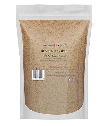 3 رطل من بذور الكتان البني المطحون مسحوق أوميغا 3 الدهون | NON GMO | خال من الغلوتين | 48 أونصة سيميلاس دي لينازا إن بولفو