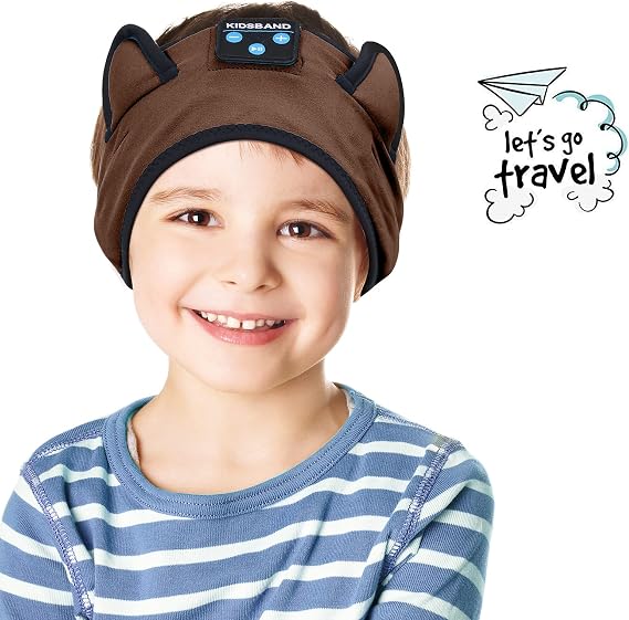 سماعات أطفال KIDSBAND ، سماعات رأس بلوتوث قابلة للتعديل للأطفال ، تشغيل لاسلكي وسلكي 3.5 مم جاك للمدرسة ، سماعة أذن قط للفتيات الأولاد ، هاتف محمول من Kindle Tablet Airplane Travel