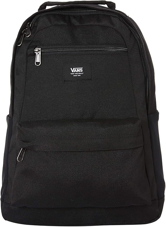 Vans Startle Backpack - Unisex Everyday Laptop Bag, Quick-Access Pockets, 15" Computer Sleeve, Stretch Bottle Holders, Black, One Size