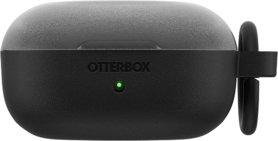 حافظة سماعات رأس صلبة من OtterBox لسماعات Galaxy Buds2/Buds Live/Buds2 Pro/Buds Pro، مقاومة للصدمات والسقوط والخدش والجرجر لسماعات Galaxy Buds، تتضمن حلقة تثبيت، أسود/شفاف