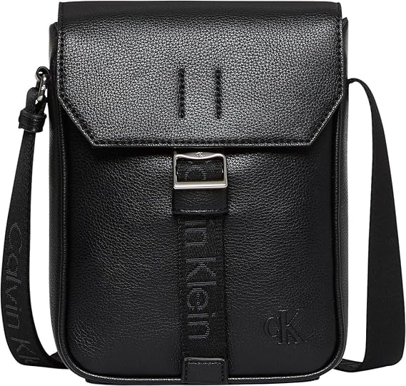 Calvin Klein Cargo Flap Reporter Men's Bag, Black, One Size