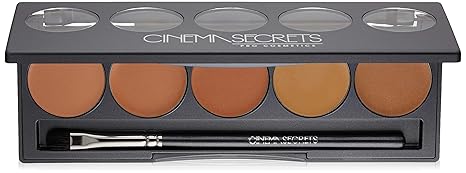 لوحة Cinema Secrets Ultimate Corrector 5 في 1 - كريم إخفاء الهالات السوداء والبقع والندبات - تصحيح الألوان وتحديدها وإبرازها مع تغطية كاملة قابلة للبناء