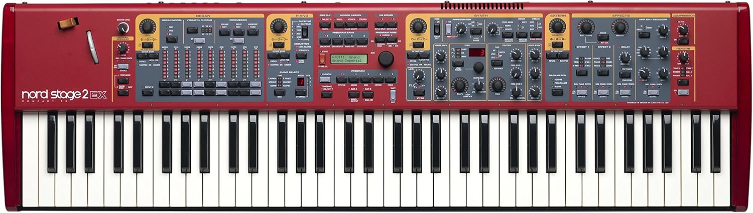 Nord Stage 2 EX Compact 73-Key Semi-Weighted Keybed With LED Drawbars, E-E Key Range NSTAGE-EX-COMPACT