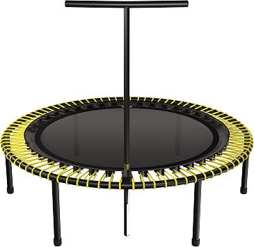 bellicon Fitness Trampoline 44"/49" with Handle bar, Folding Legs and Bungee Suspension up to 200 lbs Strong | Best Performing rebounder