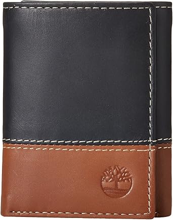 Timberland محفظة جلد Trifold مع نافذة الهوية