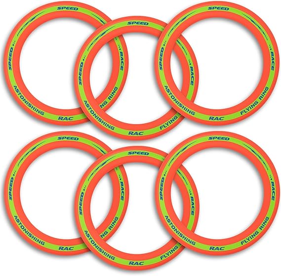 Liberty Imports 6 Pack: Flying Aero Discs Sports Outdoor Pro Flyer Rings - لعبة بلاستيكية Ultimate Glider Toss Game للأطفال والكبار (11 بوصة)