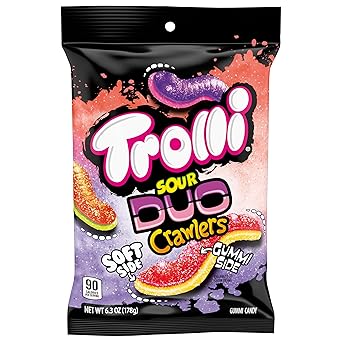 Trolli Sour Brite Duo Crawlers Candy، 6.3 Ounce Bag