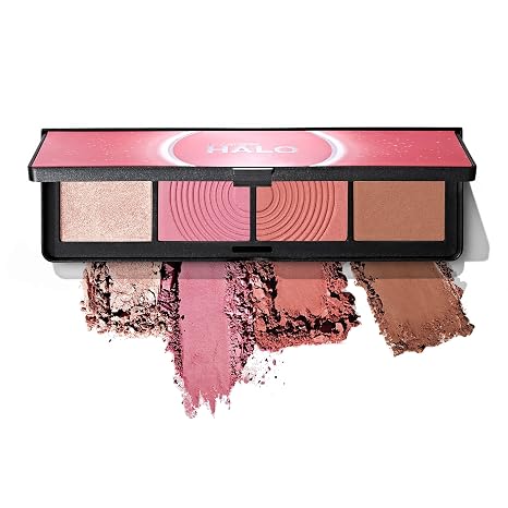 Smashbox Halo Sculpt + لوحة وجه متوهجة | فيتامين E، تدوم طويلاً، Contour + Highlighter، 0.55 أونصة.