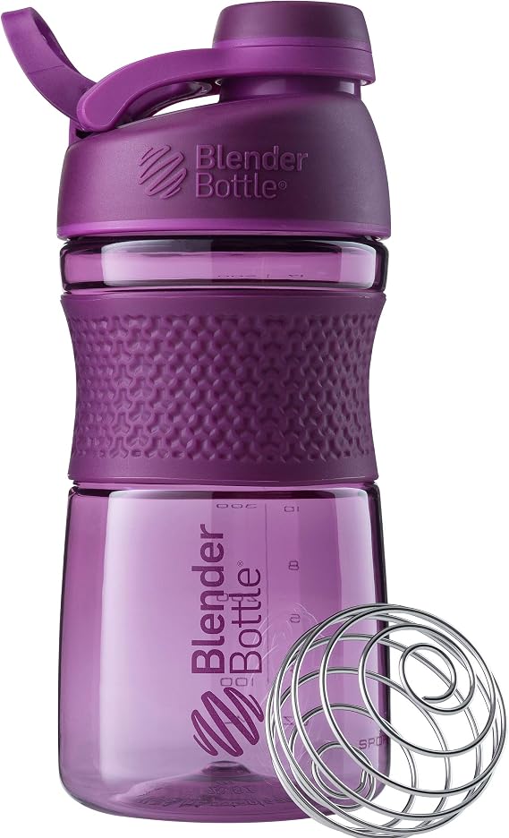 BlenderBottle 20 أونصة SportMixer Twist Cap Tritan Grip Shaker Bottles، Navy and Plum