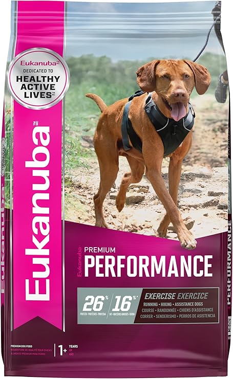 طعام الكلاب الجاف عالي الأداء للبالغين من EUKANUBA 26/16، كيس 40 رطلاً