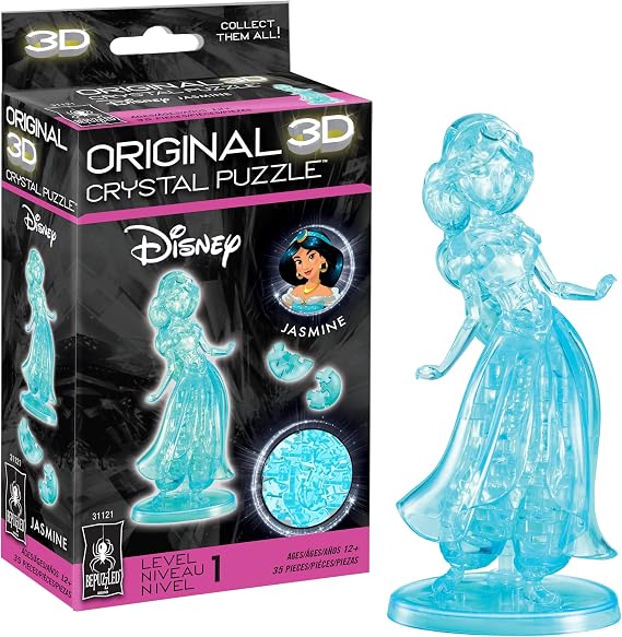 BePuzzled | Disney Princess Jasmine Original 3D Crystal Puzzle ، الأعمار من 12 عامًا وما فوق