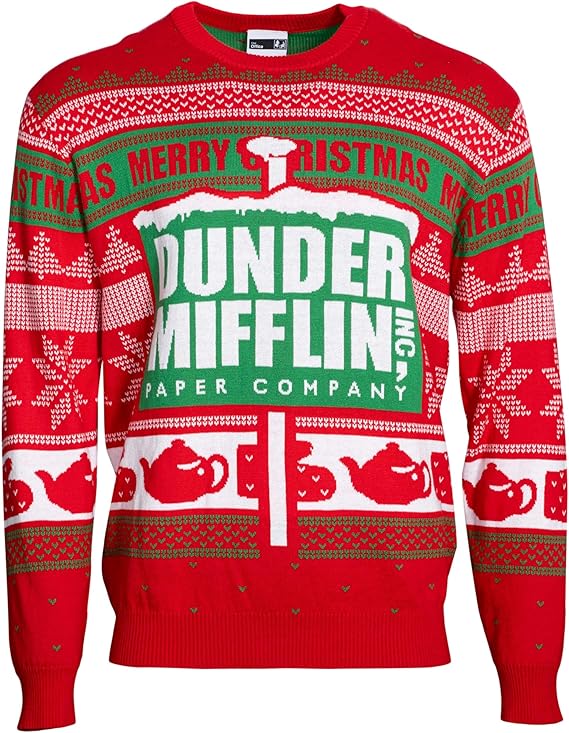 Ripple Junction The Office Dunder Mifflin Paper Company Merry Snow Ugly Chritsmas Sweater