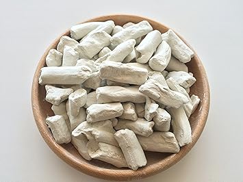 White Pressed Clay Edible Chunks lump Natural for Eating Food, 4 oz 113 g