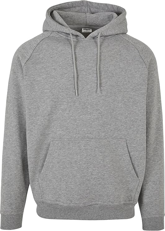 Urban Classics Mens Hoody TB014 Blank Hoody Color: Grey in Size: Large