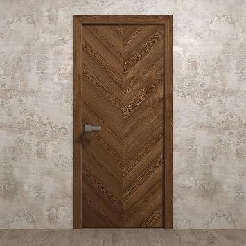 SARTODOORS Interior Slab Door Panel 32 x 96 inches | Ego 5005 Cognac Oak | Wood Veneer Doors | Pocket Closet Sliding Barn
