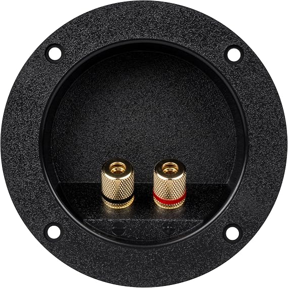 Gold Banana 5-Way Binding Post Banana Jack Round Recessed Speaker Terminal Cup