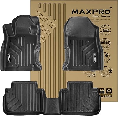 سجادات أرضية MAXPRO لسيارة سوبارو فورستر 2020-2024 - بطانات أرضية مخصصة لجميع الأحوال الجوية، TPX مقاومة للماء وعديمة الرائحة، حماية شديدة التحمل للأمام والخلف، الملحقات الداخلية للسيارة