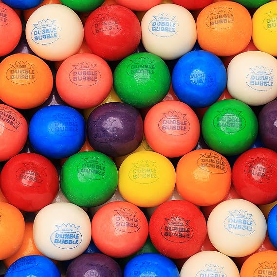علكة بنكهة الفاكهة المختلطة من Gumball Machine، 15 أونصة، 0.94 علكة فقاعات نوستالجية لهدايا الحفلات وسلال عيد الفصح وبار الحلوى والحلويات