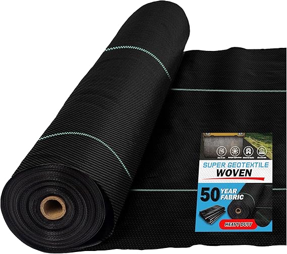 قماش منسوج جغرافي منسوج Super Geotextile لممر القيادة وتثبيت الطريق ، وتراكب البناء ، والتحكم في التآكل ، والصف التجاري 50 عامًا لطرق الحصى والرافعات (4x100)