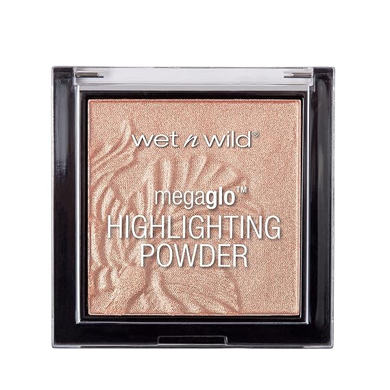 Wet n Wild MegaGlo Highlighting Powder ، Highlighter Makeup ، Shimmer Glow ، Natural Pink Precious Petals