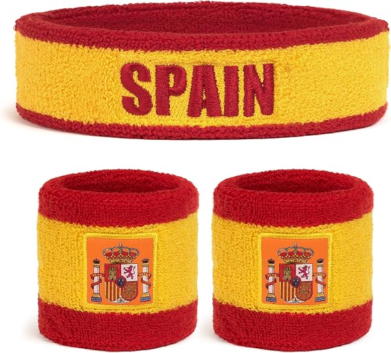 Suddora Country Headband & Wristbands Set (Includes 2 Wrist & 1 Head Sweatband), Highly Moisture Wicking