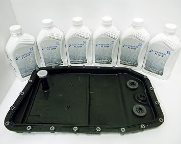 ZF Automatic Transmission Oil Pan Filter Kit 0501216243 و 6 لتر من ZF Transmission Fluid Lifeguard 6